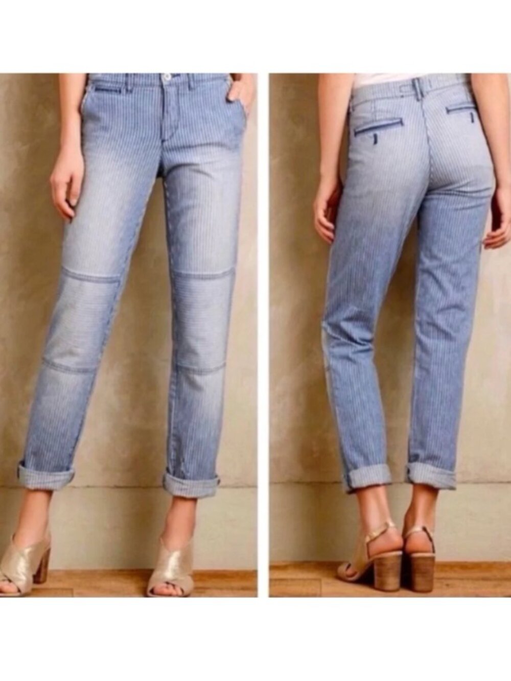 PILCRO & THE LETTERPRESS Railroad Stripe Jeans (Anthropologie) sz 27